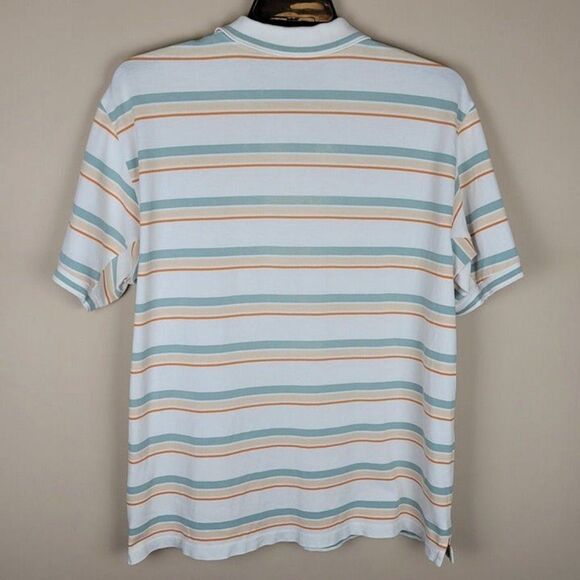 Radmor Baty Stripe Pima Cotton Short Sleeve Polo Pimaformance Multicolor Size XL - Picture 2 of 12